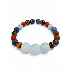 Bracelet with a story – I love you, son, natural minerals, 8 mm bead / wrist 14–15 cm