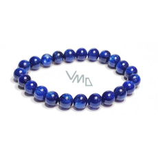 Kyanit blue bracelet elastic natural stone, ball 8 mm / 16-17 cm, stone link