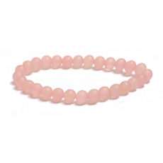 Rosemary matt bracelet elastic natural stone, ball 6 mm / 16 - 17 cm, love stone