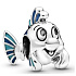 Sterling silver 925 Disney The Little Mermaid - Flounder fish, bead for bracelet