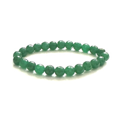 Jade Taiwan facet bracelet elastic natural stone, ball 8 mm / 16-17 cm, stone of peace