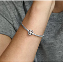 Charm Sterling silver 925 Infinite Glow, friendship bracelet bead