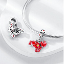 Sterling Silver 925 Luminous - Sign of the Zodiac Cancer, pendant for bracelet