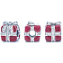 Charm Sterling Silver 925 Gift Red - Surprise with Bow, Bead for Christmas Bracelet