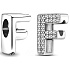 Sterling silver 925 Alphabet letter F, bracelet bead
