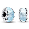 Charm Sterling Silver 925 Luminous Disney Cinderella Murano Glass, Bead for Bracelet Movie