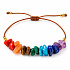 7 Chakra Bracelet Made of Natural Stones – Adjustable Braided Harmony Bracelet