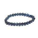 Tiger's eye dark blue grey bracelet elastic natural stone, ball 6 mm / 16-17 cm, stone of sun and earth, brings luck and wealth