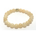 Jade yellow bracelet elastic natural stone, ball 8 mm / 16 - 17 cm