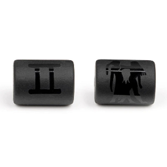 Onyx Gemini zodiac sign, natural stone bracelet pendant, 10 mm 1 piece, life force stone