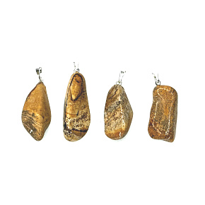 Jasper picture Trommel pendant natural stone M, approx. 3-3,5 cm, stone of positive energy Jasper picture Trommel pendant natural stone M, approx. 3-3,5 cm, stone of positive energy