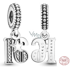 Charm Sterling silver 925 18 anniversary, pendant on bracelet Charm Sterling silver 925 18 anniversary, pendant on bracelet
