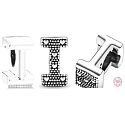 Sterling silver 925 Alphabet letter I, bead for bracelet