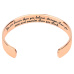 Stainless steel bracelet gold-plated with engraving You are braver..., open cuff, 2.5 mm