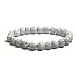 Lava white bracelet elastic natural stone, bead 8 mm / 16-17 cm, born of the four elements