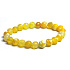 Agate yellow facet bracelet elastic natural stone, ball 8 mm / 16 - 17 cm