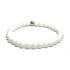 Agate white matte bracelet elastic natural stone, ball 6 mm / 16-17 cm, provides peace and tranquility