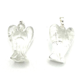 Crystal Angel protector pendant natural stone 25 mm, stone stones Crystal Angel protector pendant natural stone 25 mm, stone stones