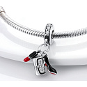 Charm Sterling silver 925 Chic style - lipstick, handbag, pumps 3in1, bracelet pendant, interests