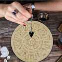 Wooden pendulum game board with zodiac sign 25 cm