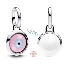 Charm Sterlingové stříbro 925 Mini medailon Zlé oko mini, přívěsek na náramek symbol Charm Sterlingové stříbro 925 Mini medailon Zlé oko mini, přívěsek na náramek symbol