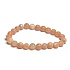 Sunstone facet, bracelet elastic natural stone, bead 8 mm / 16-17 cm, hides the power of the Sun and fire