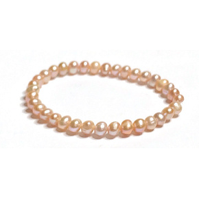 Purple irregular pearl elastic bracelet, natural, bead 5 x 4 mm / 16 - 17 cm, symbol of femininity, brings admiration Purple irregular pearl elastic bracelet, natural, bead 5 x 4 mm / 16 - 17 cm, symbol of femininity, brings admiration