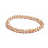 Purple irregular pearl elastic bracelet, natural, bead 5 x 4 mm / 16 - 17 cm, symbol of femininity, brings admiration