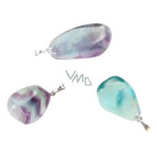Fluorite Rainbow Tumbler pendant natural stone, 2,2-3 cm, 1 piece, stone of geniuses Fluorite Rainbow Tumbler pendant natural stone, 2,2-3 cm, 1 piece, stone of geniuses