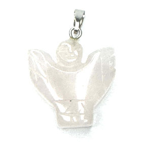Angel quartz, angel wings pendant natural stone hand cut 25 x 21 x 5 mm, the most perfect healer Angel quartz, angel wings pendant natural stone hand cut 25 x 21 x 5 mm, the most perfect healer