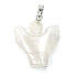 Angel quartz, angel wings pendant natural stone hand cut 25 x 21 x 5 mm, the most perfect healer