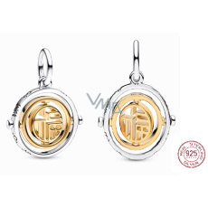 Sterling silver 925 foo symbol swivel, bracelet pendant Sterling silver 925 foo symbol swivel, bracelet pendant