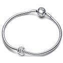 Charm Sterling silver 925 Studs stopper, clip bead on lucky bracelet