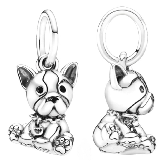 Charm Sterling Silver 925 Dog - French Bulldog, Animal Bracelet Pendant
