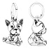 Charm Sterling Silver 925 Dog - French Bulldog, Animal Bracelet Pendant