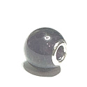 Amethyst blue pendant round natural stone 14 mm, hole 4,2 mm 1 piece, stone of kings and bishops