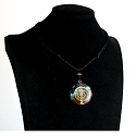Orgonite amulet, energy generator 3,5 cm on waxed cord 60 cm