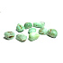 Chrysoprase Tumbled natural stone with hole 3 x 2 cm irregular shape 1 piece, stone of harmony of family relations