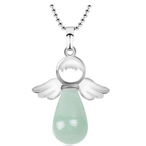 Avanturine green Angel pendant natural stone 4,2 x 3 cm, lucky stone Avanturine green Angel pendant natural stone 4,2 x 3 cm, lucky stone