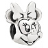 Charm Sterling silver 925 Disney Minnie portrait, bead on bracelet