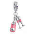 Charm Sterling silver 925 Sekt + 2 glasses, love bracelet pendant