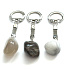 Agate grey Trommel pendant keychain natural stone, approx. 10 cm
