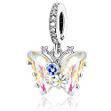 Charm Sterling silver 925 Butterfly - flowers, animal bracelet pendant