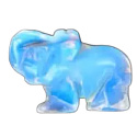 Opalite Elephant Pendant natural stone, hand-polished figurine 1.8 x 2.5 x 8 mm, stone of wishes and hope