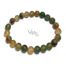 Agate peacock bracelet elastic natural stone, ball 8 mm / 16 - 17 cm Agate peacock bracelet elastic natural stone, ball 8 mm / 16 - 17 cm