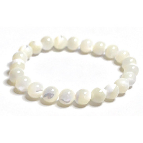Pearl bracelet elastic natural stone, bead 8 mm / 16 - 17 cm, symbol of femininity Pearl bracelet elastic natural stone, bead 8 mm / 16 - 17 cm, symbol of femininity