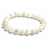 Pearl bracelet elastic natural stone, bead 8 mm / 16 - 17 cm, symbol of femininity