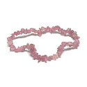 Tourmaline Rubelite bracelet elastic chopped natural stone, 19 cm, guardian of good mood