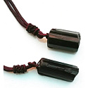 Tourmaline / Skoryl necklace natural stone approx. 3 cm, 20 - 30 g, guardian of good mood