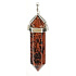 Obsidian mahogany pendulum hexagon pendant natural stone 41 x 13 mm, stone of salvation
